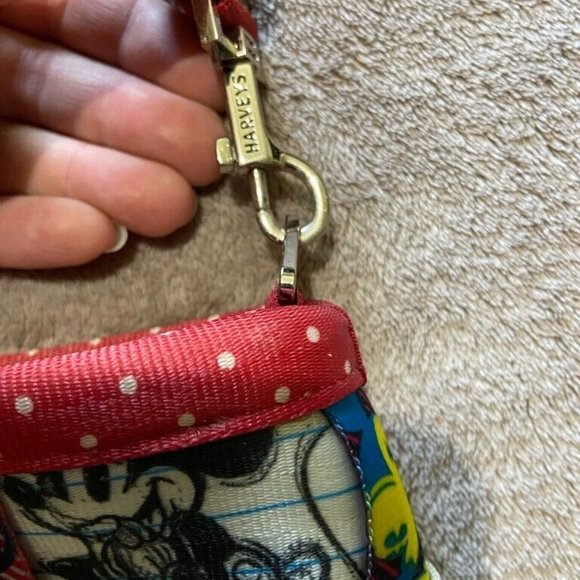 Harveys for DISNEY Couture Seatbelt Handbag Crossbody Red Polka Dot Comic Strip - Picture 6 of 8